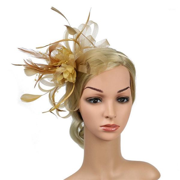 feather headdress women fascinators clip ladies day races wedding party bridal tiara1, Golden;silver
feather headdress women fascinators clip ladies day races wedding party bridal tiara1, Golden;silver