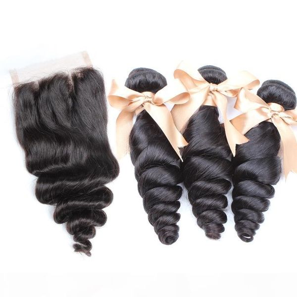 loose wave bundles with closure brazilian human hair weaves unprocessed virgin human hair bundles with lace clsoure bella, Black
loose wave bundles with closure brazilian human hair weaves unprocessed virgin human hair bundles with lace clsoure bella, Black