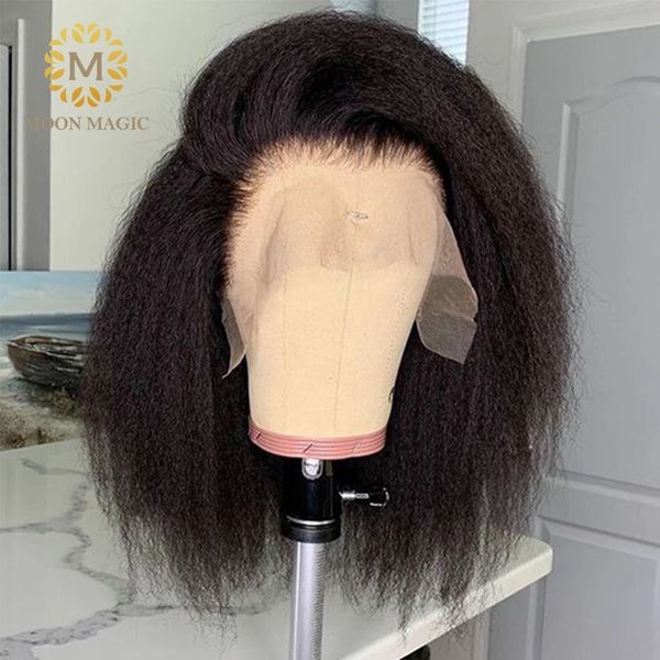 kinky straight wig bob full brazlian lace front wigs preplucked synthetic short wig 150% density for women, Black;brown
kinky straight wig bob full brazlian lace front wigs preplucked synthetic short wig 150% density for women, Black;brown