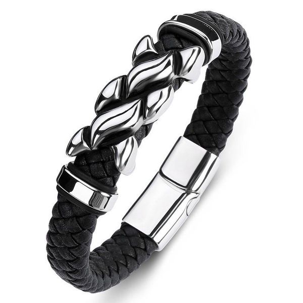 bangle special design alloy punk winding rule graphic fashion leather braid bracelet for men, Black
bangle special design alloy punk winding rule graphic fashion leather braid bracelet for men, Black