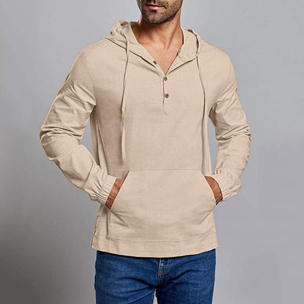 men's shirts chemise loose cotton blend solid color shirt men hooded button long sleeve male blouse camisa masculina, White;black
men's shirts chemise loose cotton blend solid color shirt men hooded button long sleeve male blouse camisa masculina, White;black