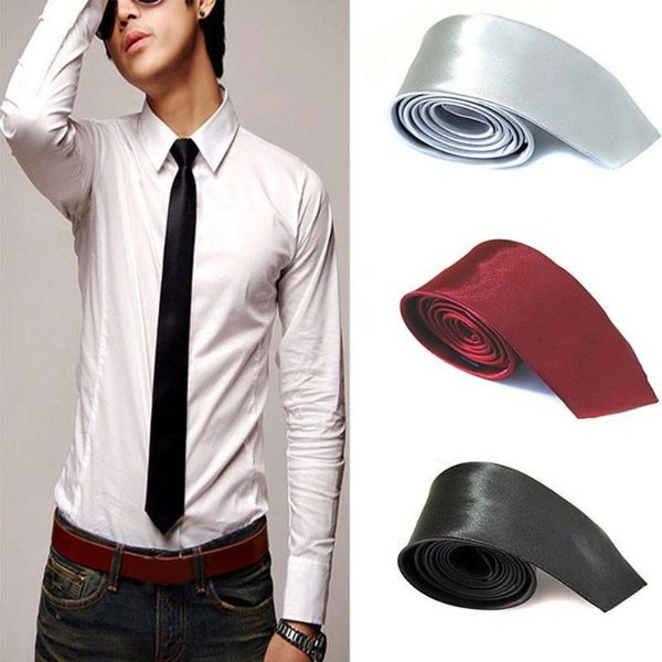 exquisite men tie polyester silk necktie solid color neck ties cravatta xrq88, Black;gray
exquisite men tie polyester silk necktie solid color neck ties cravatta xrq88, Black;gray