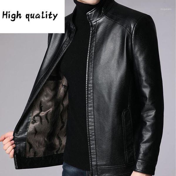 put dad leather middle-aged male business leather jacket collar men and velvet with thick coat of soft jacket1, Black
put dad leather middle-aged male business leather jacket collar men and velvet with thick coat of soft jacket1, Black