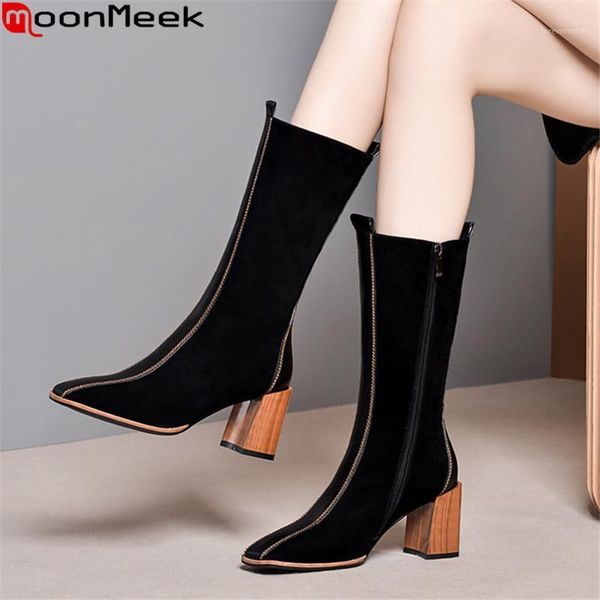 boots moonmeek 2021 arrive fahsion women square toe high heels shoes quality winter warm mid calf for woman1, Black
boots moonmeek 2021 arrive fahsion women square toe high heels shoes quality winter warm mid calf for woman1, Black