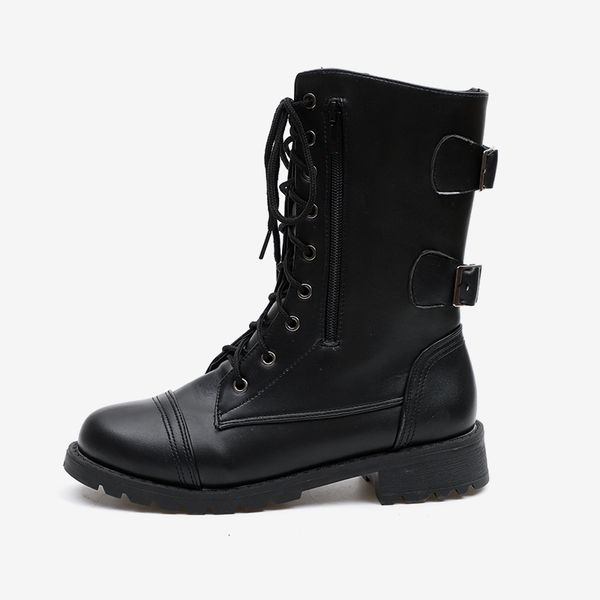 2021 new women autumn mid calf boots lace up punk motorcycle boot plus size buckle strap ladies low heel shoes 1 jbnb, Black
2021 new women autumn mid calf boots lace up punk motorcycle boot plus size buckle strap ladies low heel shoes 1 jbnb, Black