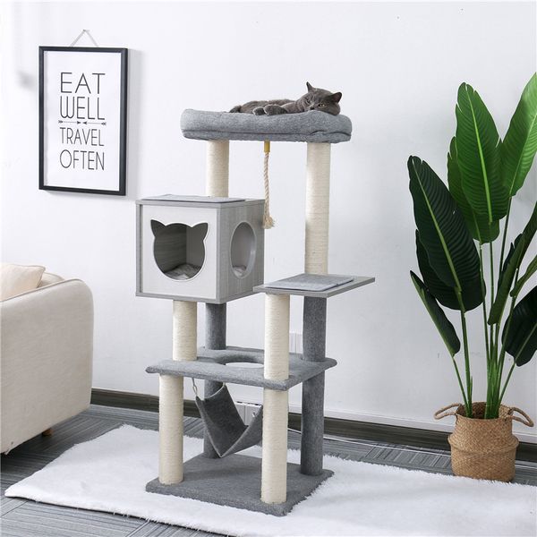 us stock 52 inches multi-level cat tree modern cat activity tower with sisal scratching posts hammock and extra-large perch
us stock 52 inches multi-level cat tree modern cat activity tower with sisal scratching posts hammock and extra-large perch
