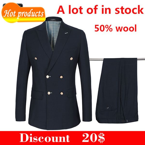 2020 double gold breasted suits from the wedding of men jacquard defines 2 pc man suit homme 50% wool thin joker design oversize, White;black
2020 double gold breasted suits from the wedding of men jacquard defines 2 pc man suit homme 50% wool thin joker design oversize, White;black
