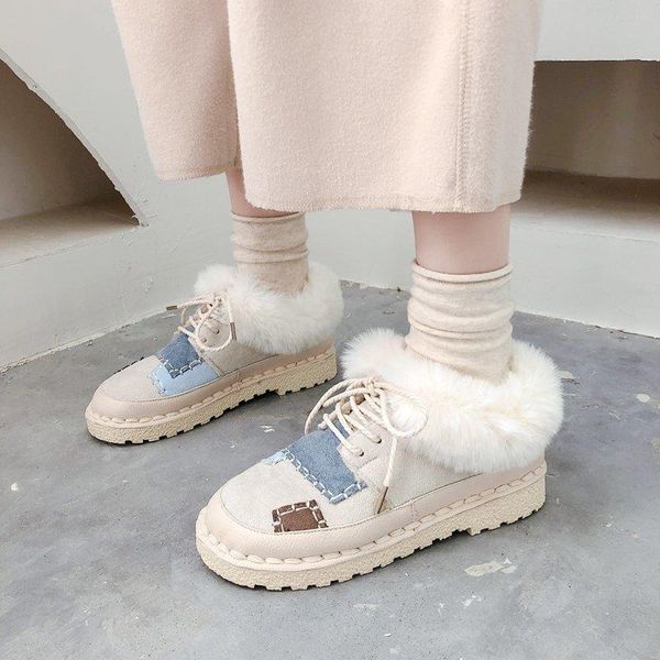 2020 new retro womens boots hair non-slip cotton shoes students winter furry shoes handmade casual ankle boots, Black
2020 new retro womens boots hair non-slip cotton shoes students winter furry shoes handmade casual ankle boots, Black