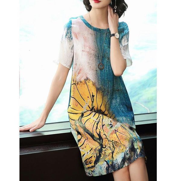 women's dresses2020 new summer oil painting printed silk dress fashion loose casual dress large size -3xl vestidos, Black;gray
women's dresses2020 new summer oil painting printed silk dress fashion loose casual dress large size -3xl vestidos, Black;gray