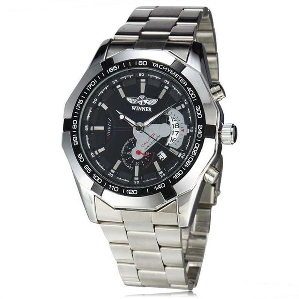 new winner 340 calendar automatic men's mechanical watch steel belt student watch, Slivery;brown
new winner 340 calendar automatic men's mechanical watch steel belt student watch, Slivery;brown