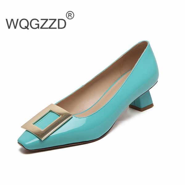 zapatos mujer 2020 new spring high heels shoes women's pumps patent leather buckle fashion pumps office ladies shoes femme, Black
zapatos mujer 2020 new spring high heels shoes women's pumps patent leather buckle fashion pumps office ladies shoes femme, Black