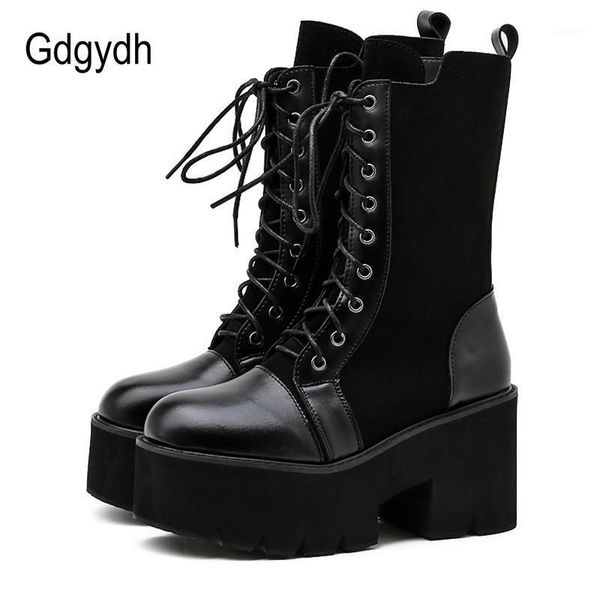 gdgydh gothic style spring boots female women shoes heels platform fashion black leather women mid calf boots lace up wholesale1
gdgydh gothic style spring boots female women shoes heels platform fashion black leather women mid calf boots lace up wholesale1