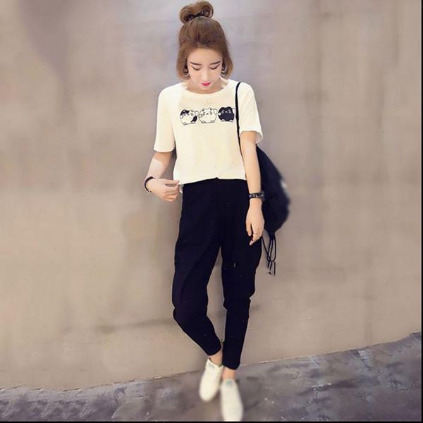 women tracksuit 2021 summer womens set casual cartoon print short sleeve t shirt pants two piece set, Gray
women tracksuit 2021 summer womens set casual cartoon print short sleeve t shirt pants two piece set, Gray