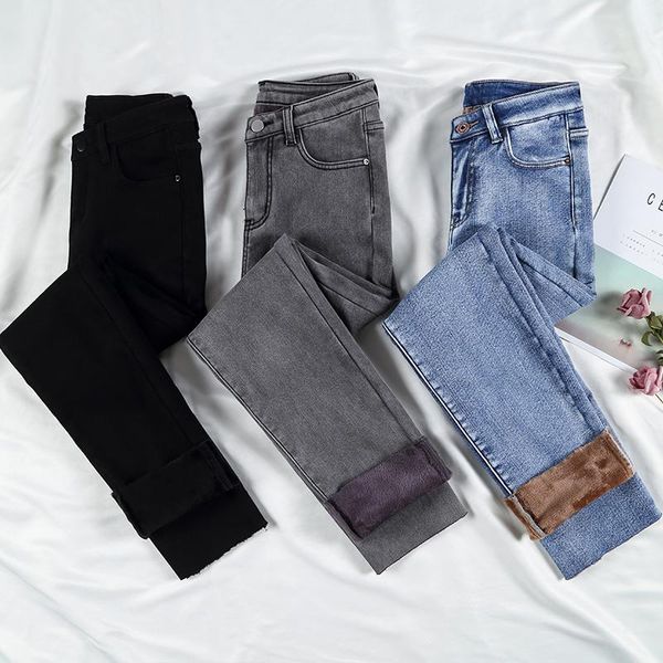 women's jeans candy color fleece straight pants 2021 women winter warm solid thickening denim trousers casual jean p9585, Blue
women's jeans candy color fleece straight pants 2021 women winter warm solid thickening denim trousers casual jean p9585, Blue