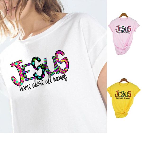 women white vintage tumblr jesus name above all names print summer t shirt streetwear christian faith aesthetic graphic tees
women white vintage tumblr jesus name above all names print summer t shirt streetwear christian faith aesthetic graphic tees