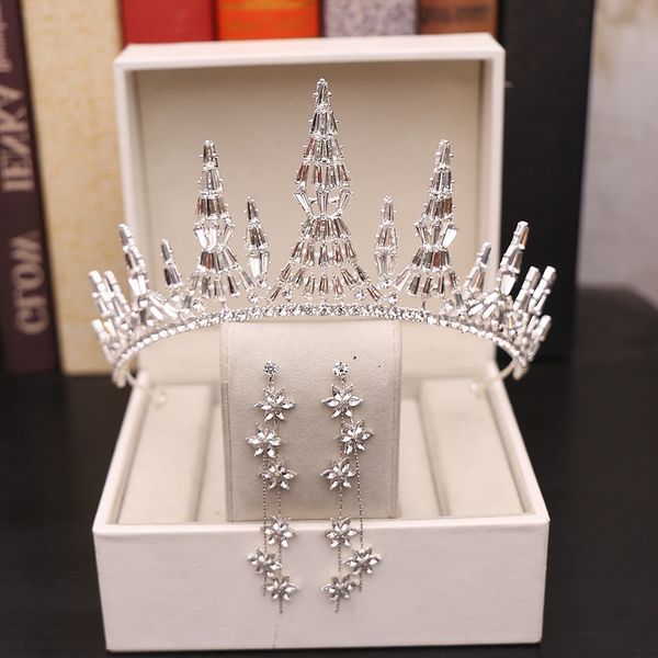 istyle bride 2020 new luxury grand european wedding diamond crown and makeup pgraphy net red accessories, Silver
istyle bride 2020 new luxury grand european wedding diamond crown and makeup pgraphy net red accessories, Silver