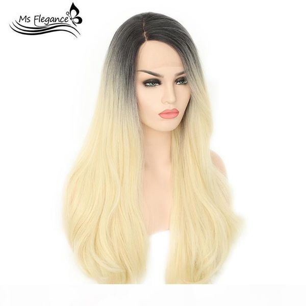 ms front lace wig 20inches 613 color long natural wavy synthetic wigs for women cosplay hair resistant fiber daily false hair, Black
ms front lace wig 20inches 613 color long natural wavy synthetic wigs for women cosplay hair resistant fiber daily false hair, Black