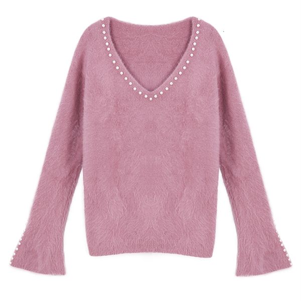 2021 new artificial mink cashmere sweater women spring autumn pearl v-neck pullover jumper pull femme hiver streetwear sweaters gay7, White;black
2021 new artificial mink cashmere sweater women spring autumn pearl v-neck pullover jumper pull femme hiver streetwear sweaters gay7, White;black