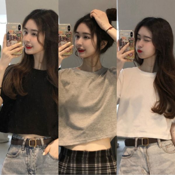 solid color loose short sleeve t-shirt for women coat t-shirt summer 2020 new korean version white short bottomed with high waist an
solid color loose short sleeve t-shirt for women coat t-shirt summer 2020 new korean version white short bottomed with high waist an