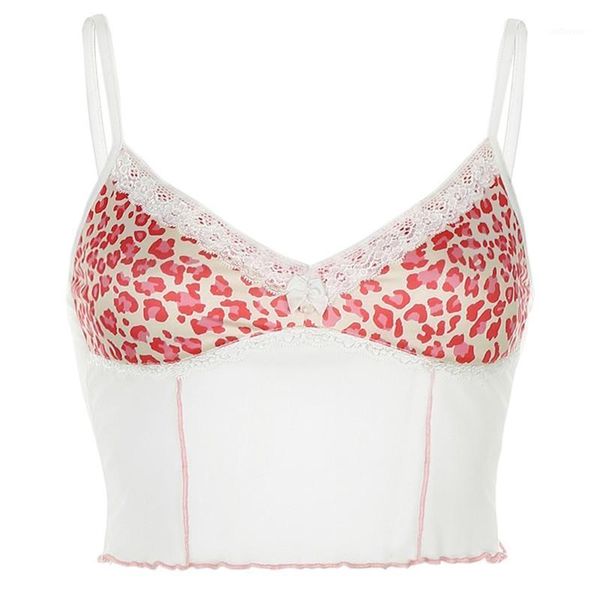 women summer sleeveless v-neck crop leopard print lace patchwork camisole see-through mesh sweet bow sling vest1, White
women summer sleeveless v-neck crop leopard print lace patchwork camisole see-through mesh sweet bow sling vest1, White