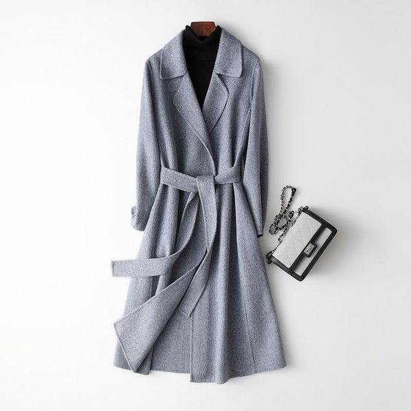 women's wool & blends real pos slim long coats jackets for women winter warm turn-down collar sleeves sashes office lady trench, Black
women's wool & blends real pos slim long coats jackets for women winter warm turn-down collar sleeves sashes office lady trench, Black