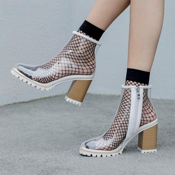 spring summer new pvc transparent boots sandals peep toe kim kardashian shoes clear chunky heels sandals mujer women boots, Black
spring summer new pvc transparent boots sandals peep toe kim kardashian shoes clear chunky heels sandals mujer women boots, Black