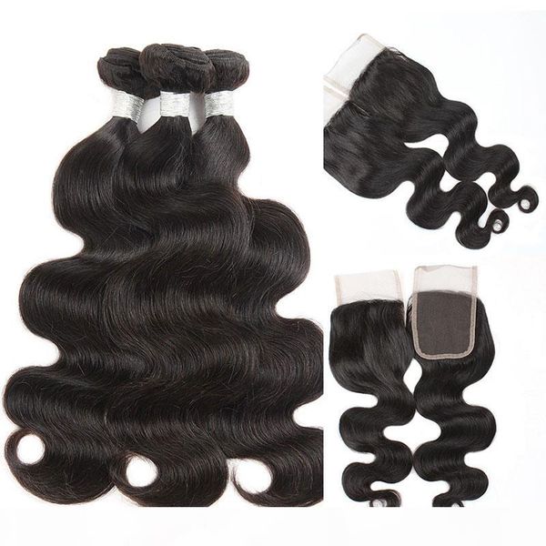 body wave human hair with closure brazilian peruvian indian malaysian 4x4 lace closure with bundles remy human hair wefts, Black
body wave human hair with closure brazilian peruvian indian malaysian 4x4 lace closure with bundles remy human hair wefts, Black