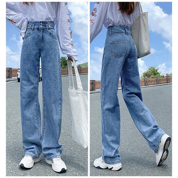 women's jeans ripped long sheath high waist wide leg straight extra pants for women nyz shop, Blue 
women's jeans ripped long sheath high waist wide leg straight extra pants for women nyz shop, Blue