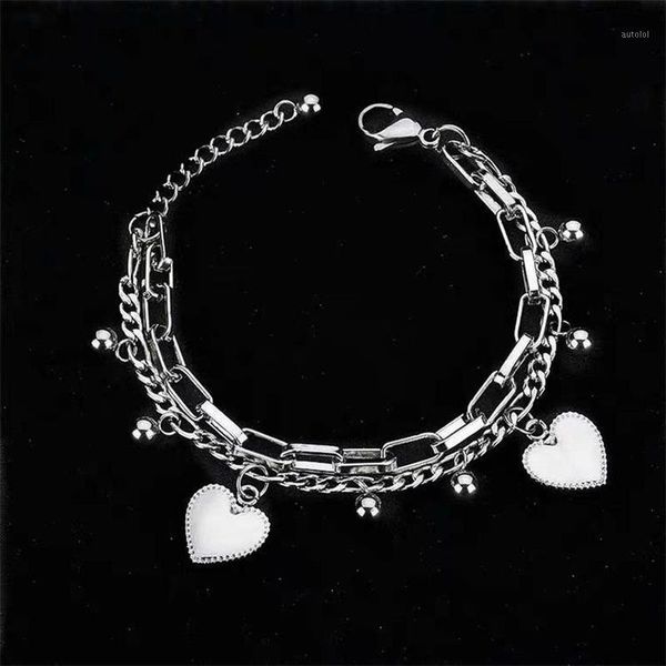 women bracelet heart bracelets layered bangles ladies jewellery sweet couples fashion trendy silver color hip hop metal armband1, Black
women bracelet heart bracelets layered bangles ladies jewellery sweet couples fashion trendy silver color hip hop metal armband1, Black