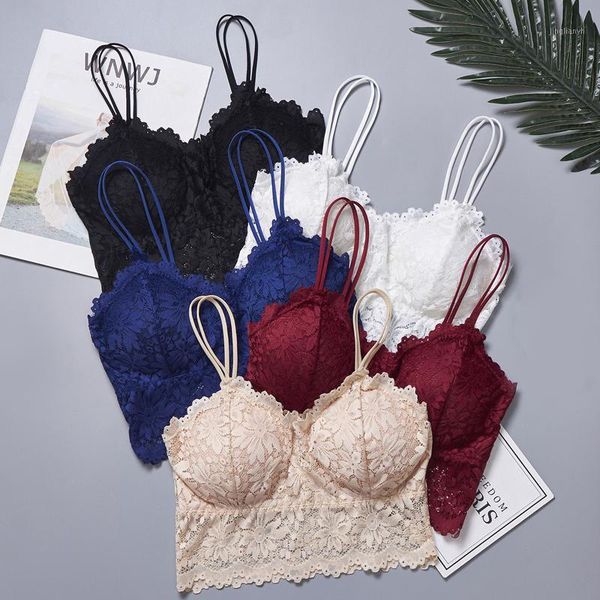 gym clothing ly women lace v neck crochet bralette bra crop cami padded tank bra1, White;black
gym clothing ly women lace v neck crochet bralette bra crop cami padded tank bra1, White;black