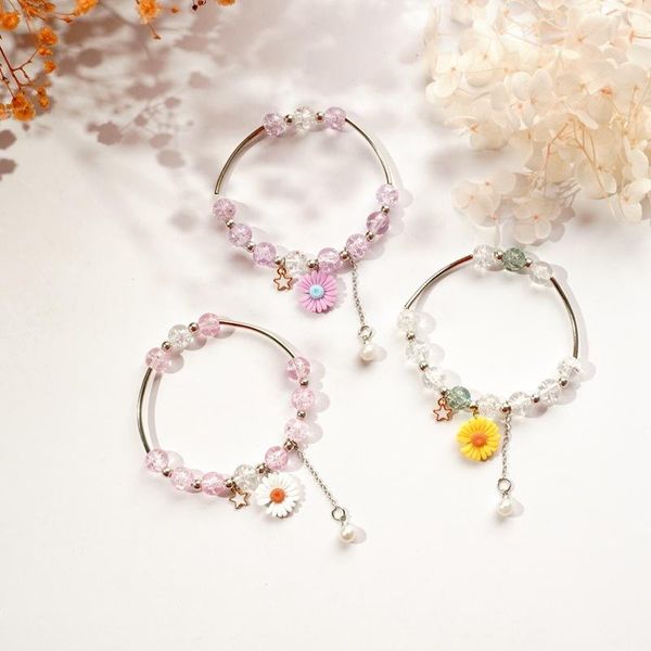 girlfriend charm bead daisy bracelet 2021 new colorful armband chain cute bracelet women party wedding friendship gift jewelry, Golden;silver
girlfriend charm bead daisy bracelet 2021 new colorful armband chain cute bracelet women party wedding friendship gift jewelry, Golden;silver