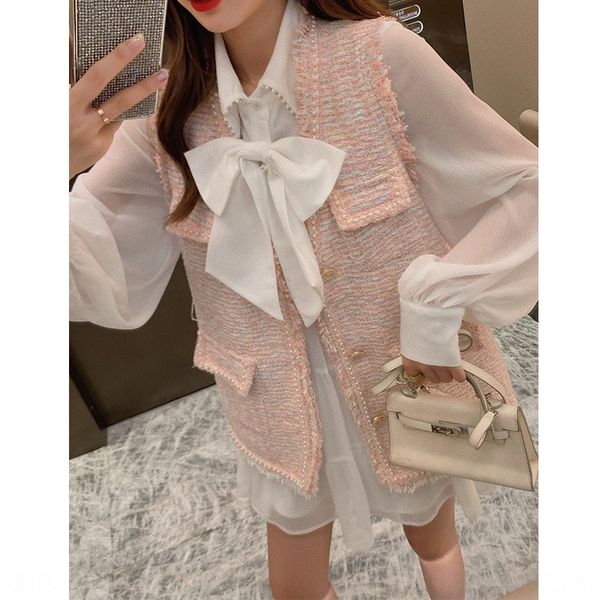 pink small vest fragrance zhang xiu qun zhang xiu qunvest long sleeve skirt autumn suit 2020 new women's korean loose fashion long slee, Black;gray
pink small vest fragrance zhang xiu qun zhang xiu qunvest long sleeve skirt autumn suit 2020 new women's korean loose fashion long slee, Black;gray