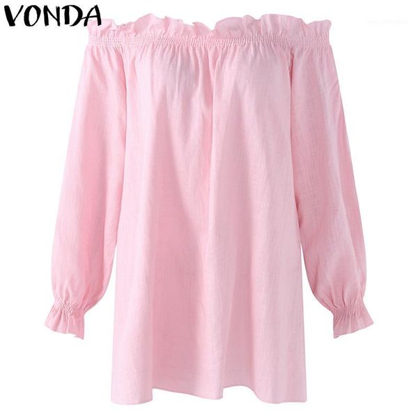 women's blouses & shirts vonda 2021 autumn women off shoulder cotton ruffles blusas long puff sleeve solid casual loose blouse plus, White
women's blouses & shirts vonda 2021 autumn women off shoulder cotton ruffles blusas long puff sleeve solid casual loose blouse plus, White