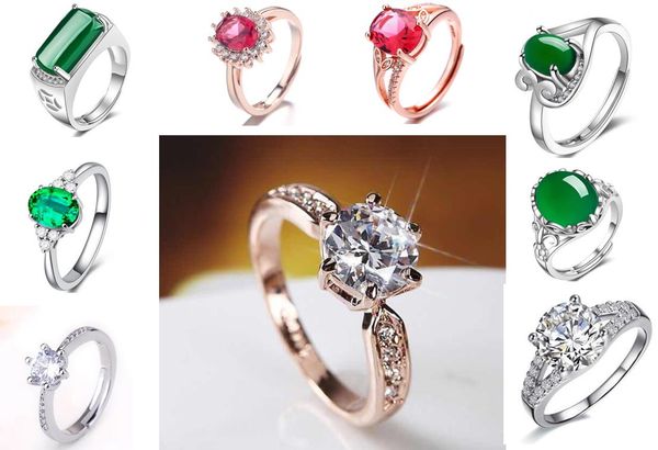 wholesale 10 style 18k rose gold plated ring women fashion sparkle six prong diamond wedding ring opening temperament ruby rose gold ring, Golden;silver
wholesale 10 style 18k rose gold plated ring women fashion sparkle six prong diamond wedding ring opening temperament ruby rose gold ring, Golden;silver