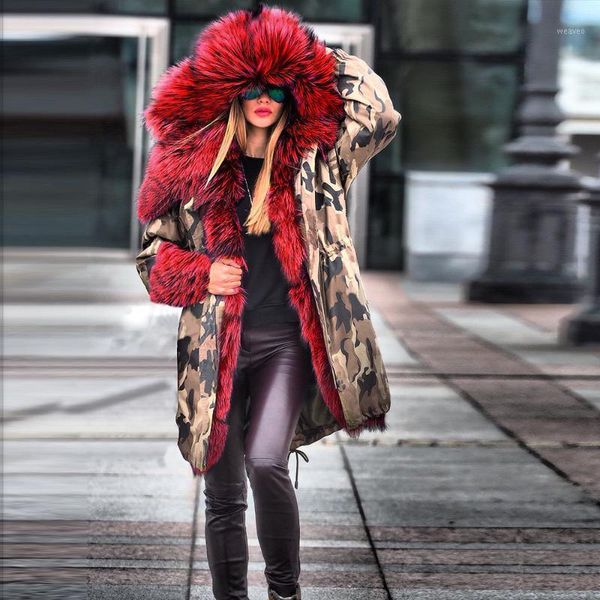 women parka jacket winter new long coat plus size camouflage puffer jackets fur collar with cap 2020 new ladies jackets1, Black
women parka jacket winter new long coat plus size camouflage puffer jackets fur collar with cap 2020 new ladies jackets1, Black