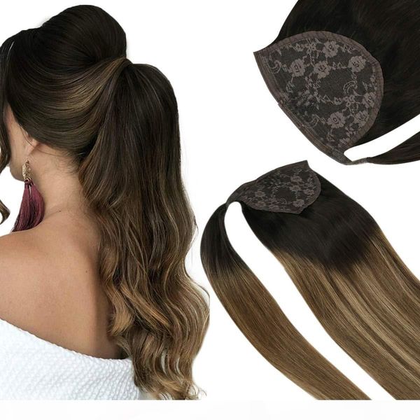 balayage human hair ponytail virgin brazilian wrap around clip in ponytail extensions slik straight highlights remy pnytail hair, Black
balayage human hair ponytail virgin brazilian wrap around clip in ponytail extensions slik straight highlights remy pnytail hair, Black