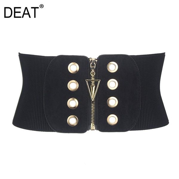 deat 2021 new fashion women black metal circle wide waist blet zippers knits elastic sashes wp12101, Black;brown
deat 2021 new fashion women black metal circle wide waist blet zippers knits elastic sashes wp12101, Black;brown