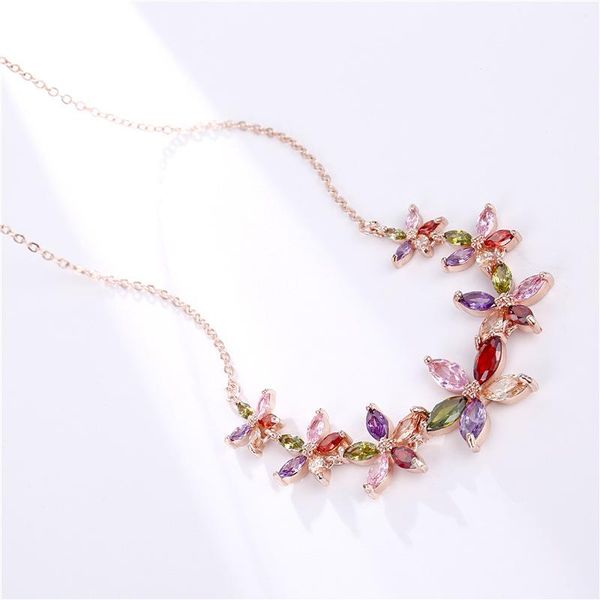 ms cibo fashion selling copper inlay color zircon necklace and colorful elegant temperament collarbone chain flower shape access, Silver
ms cibo fashion selling copper inlay color zircon necklace and colorful elegant temperament collarbone chain flower shape access, Silver