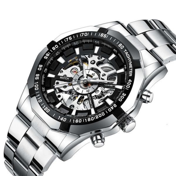 steel versatile fashion fngeen band new automatic hollow mechanical men's watch business watch, Slivery;brown
steel versatile fashion fngeen band new automatic hollow mechanical men's watch business watch, Slivery;brown