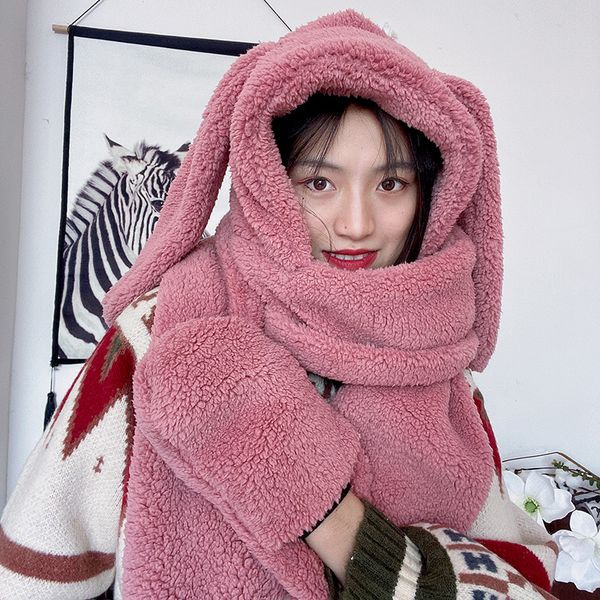 double twelve cute big ears solid color scarf, and glove one body warm lei feng snow hat winter, Blue;gray
double twelve cute big ears solid color scarf, and glove one body warm lei feng snow hat winter, Blue;gray