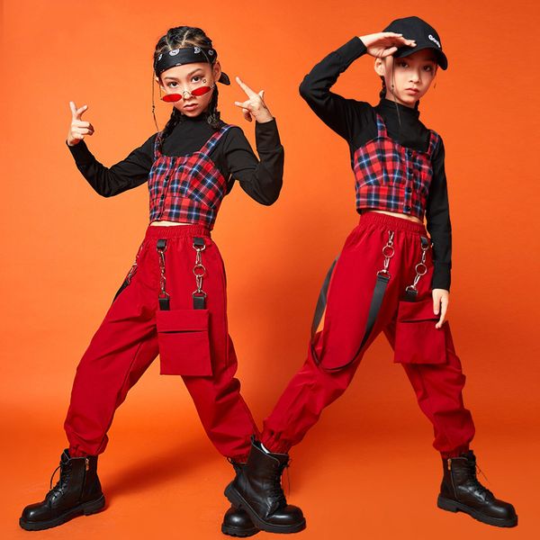 red hip hop dance clothes for kids teenage girl clothing stage costume jazz dance wear k-pop outfits designer clothes jl2298, Black;red
red hip hop dance clothes for kids teenage girl clothing stage costume jazz dance wear k-pop outfits designer clothes jl2298, Black;red