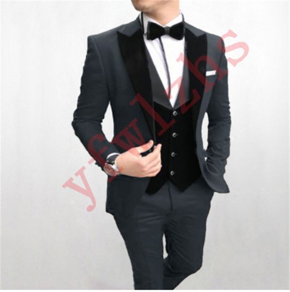 classic wedding tuxedos peak lapel slim fit suits for men groomsmen suit three pieces prom formal suits (jacket+pants+vest+tie) w266, Black;gray
classic wedding tuxedos peak lapel slim fit suits for men groomsmen suit three pieces prom formal suits (jacket+pants+vest+tie) w266, Black;gray