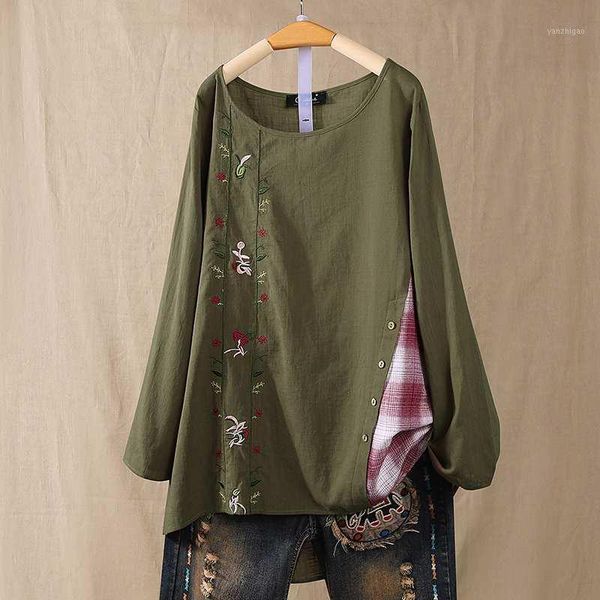 2020 spring embroidery shirts zanzea casual cehack blouse women vintage long sleeve pacthwork cotton blusas tunic mujer1, White
2020 spring embroidery shirts zanzea casual cehack blouse women vintage long sleeve pacthwork cotton blusas tunic mujer1, White
