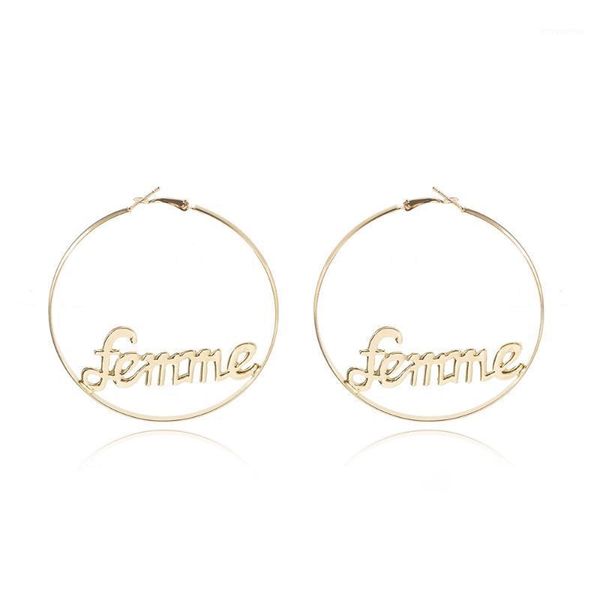 new exaggerated femme lettered big hoop earrings for women hip-hop round earring hollow out 2020 statement fashion jewelry1, Golden;silver
new exaggerated femme lettered big hoop earrings for women hip-hop round earring hollow out 2020 statement fashion jewelry1, Golden;silver