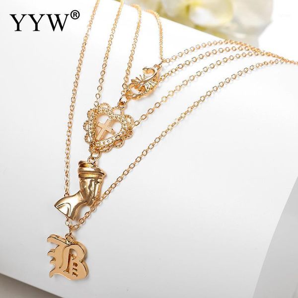 yyw boho multi layer necklaces for women vintage gold color pendant bohemian choker jewelry chain long cross statement necklace1, Silver
yyw boho multi layer necklaces for women vintage gold color pendant bohemian choker jewelry chain long cross statement necklace1, Silver
