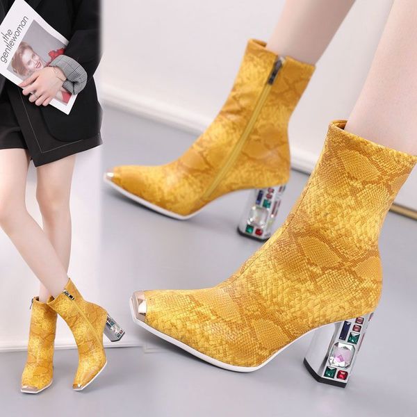 2020 and winter new square-headed metal print women's shoes big size34-43 mzc4, Black
2020 and winter new square-headed metal print women's shoes big size34-43 mzc4, Black