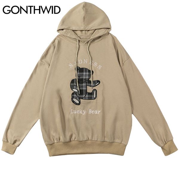 embroidery plaid bear pullover hooded sweatshirts hoodies streetwear hip hop harajuku casual sweat shirts men, Black
embroidery plaid bear pullover hooded sweatshirts hoodies streetwear hip hop harajuku casual sweat shirts men, Black