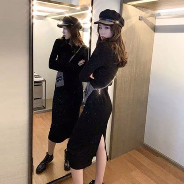 women's spring and autumn 2020 korean new women's dress shining slim medium a- line dress long long skirt high waist a-line skirt, Black;gray
women's spring and autumn 2020 korean new women's dress shining slim medium a- line dress long long skirt high waist a-line skirt, Black;gray
