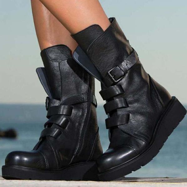 ins female cool buckle motorcycle boots wedges casual cool mid calf women boots designer brand autumn winter shoes woman, Black
ins female cool buckle motorcycle boots wedges casual cool mid calf women boots designer brand autumn winter shoes woman, Black