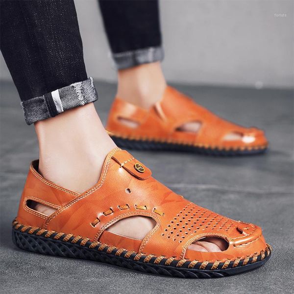 fashion men genuine leather sandals summer breathable beach sandals men outdoor casual walking shoes male zapatos de hombre w51, Black
fashion men genuine leather sandals summer breathable beach sandals men outdoor casual walking shoes male zapatos de hombre w51, Black